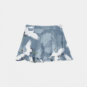 Newman Georgette Skirt in Blue